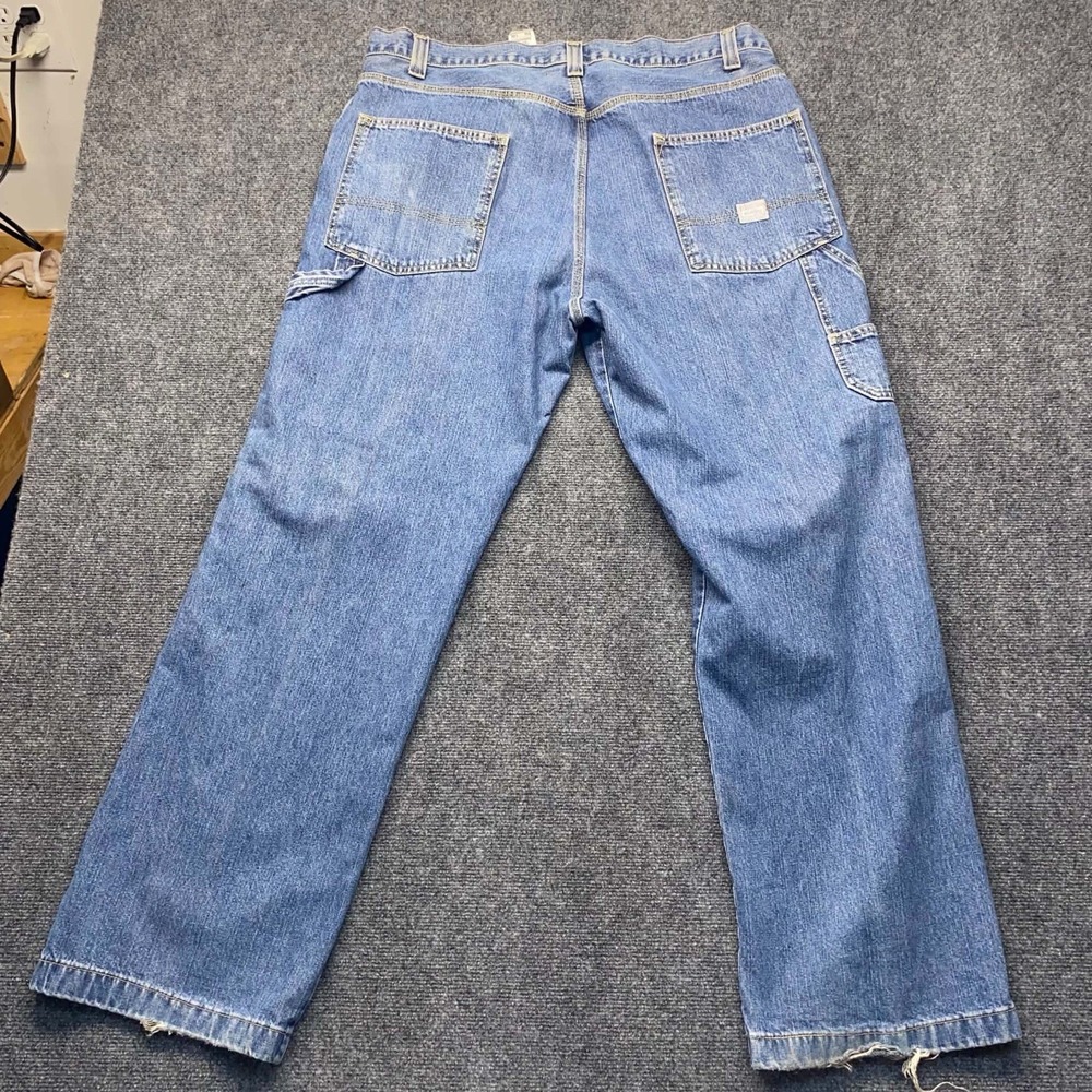 Levi's Carpenter Jeans Men 38x32 Blue 100% Cotton Medium Wash Signature Workwear - Picture 1 of 12